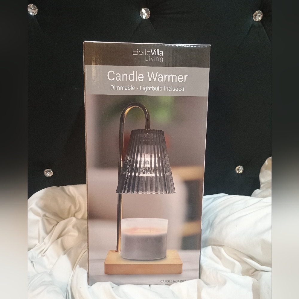 New BellaVilla Living Black Candle Warmer Dimmable Lightbulb Included